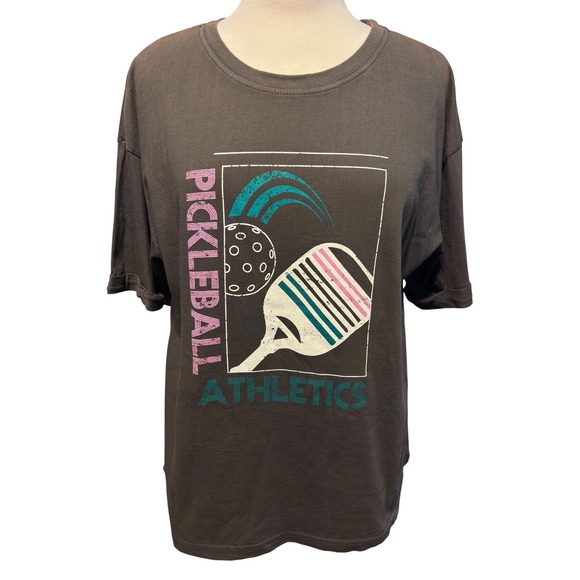 C&C California Tops - New C&C California Pickleball Graphic Tee Women Large Black Sand Melissa Shirt